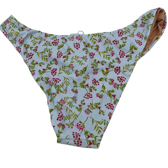 New NWT J. Crew Floral Curved Waist Cheeky Bikini Swim Bathing Suit Bottom Large - Picture 5 of 8